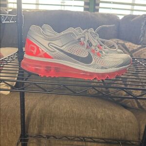 Nike women Sneakers Gray with coral Accents